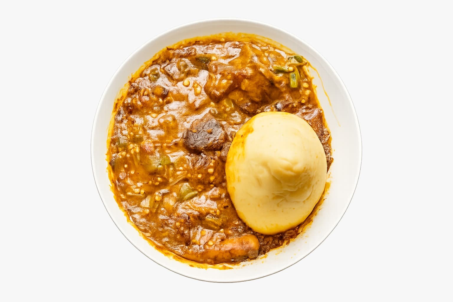 Banku with okro